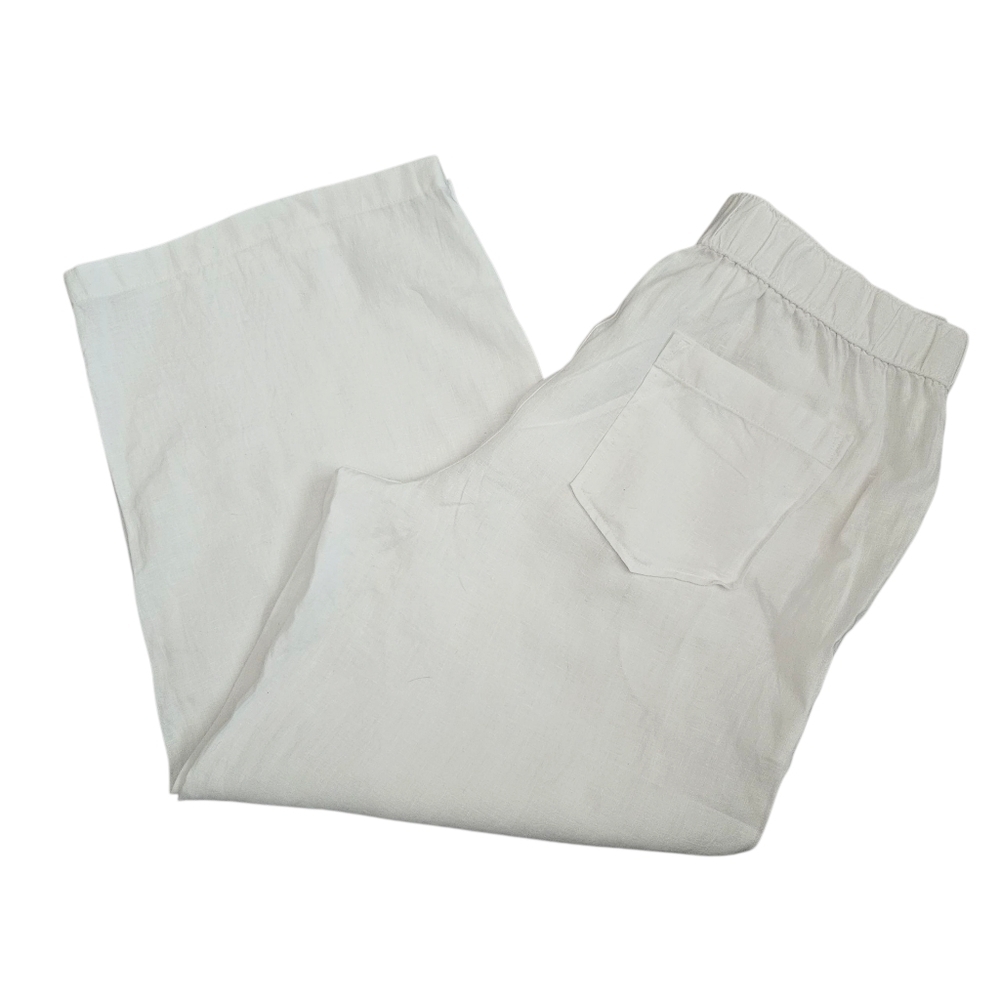 Jones New York Sport Women's Sz Medium White‎ Linen Pants